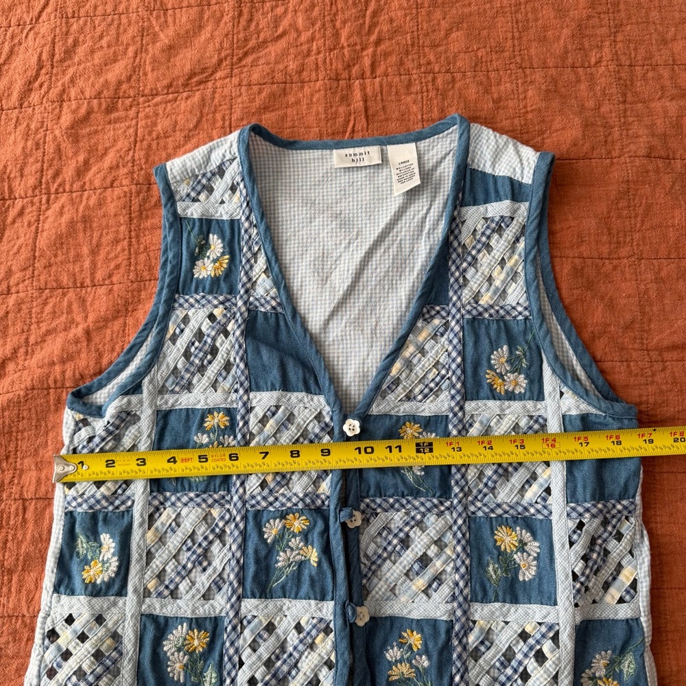 Vintage Summit Hill Patchwork Quilted Floral Vest… - image 8